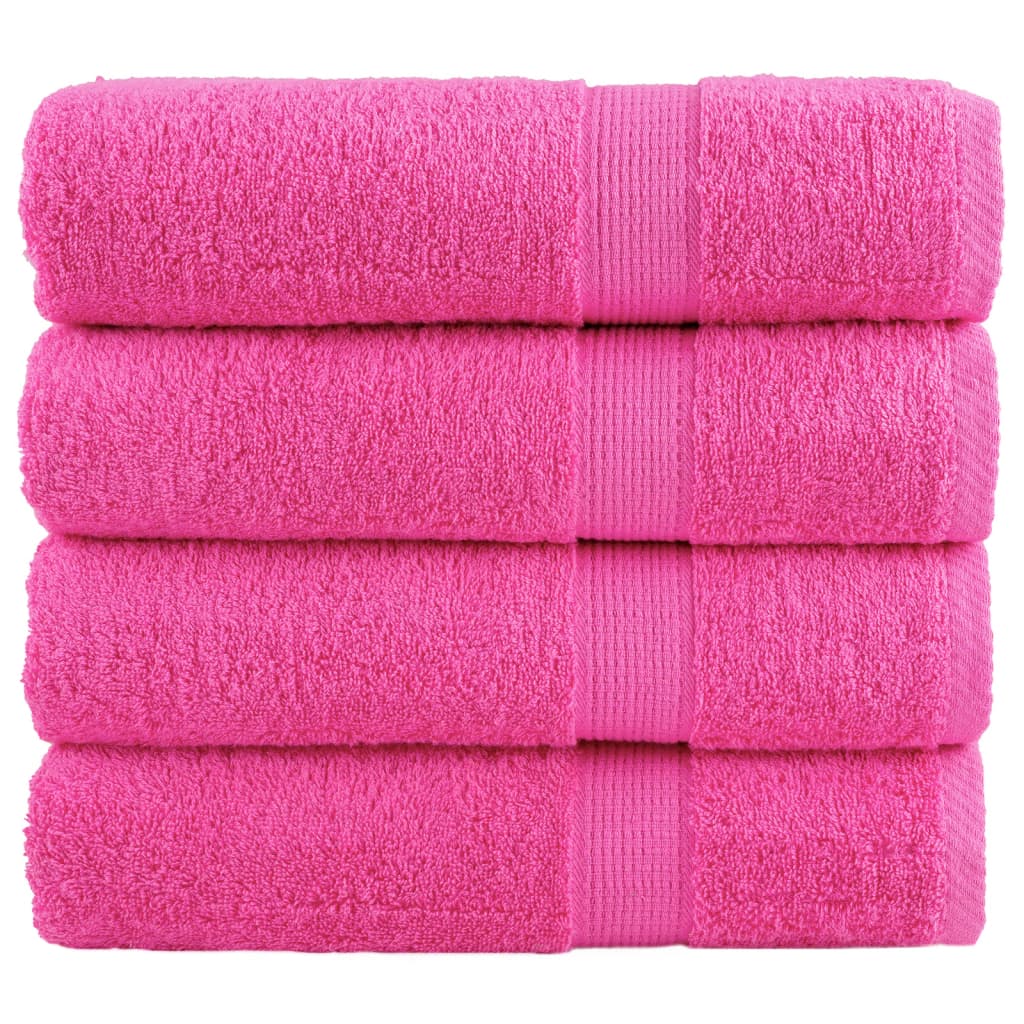 vidaXL Premium Towels SOLUND 4 pcs Pink 50x100 cm 600 gsm