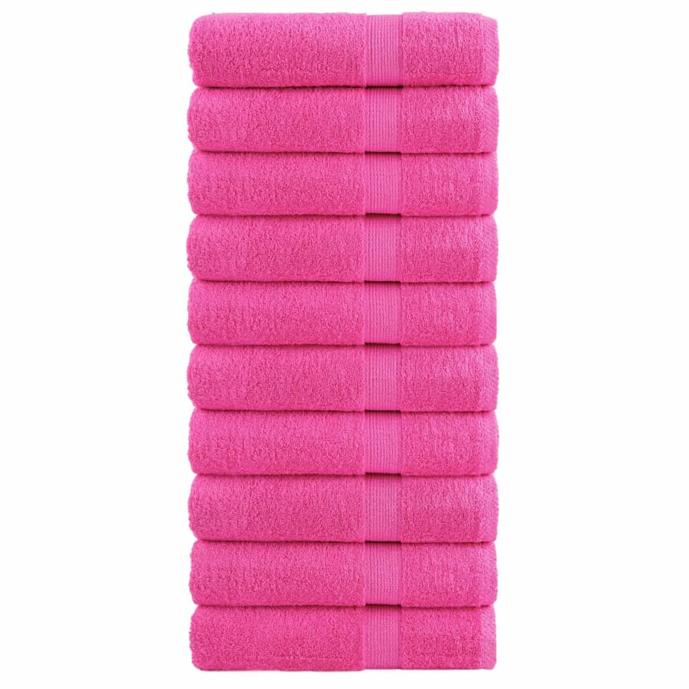 vidaXL Premium Towels SOLUND 10 pcs. Pink 50x100 cm 600 gsm