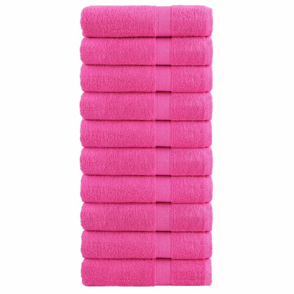 vidaXL Premium Towels SOLUND 10 pcs. Pink 50x100 cm 600 gsm