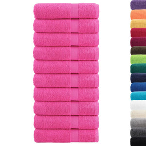 vidaXL Premium Towels SOLUND 10 pcs. Pink 50x100 cm 600 gsm