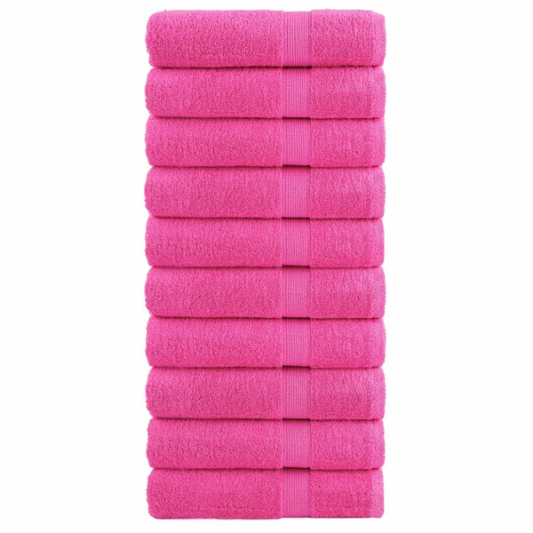 vidaXL Premium Bath Towels SOLUND 10 pcs. Pink 70x140 cm 600 gsm