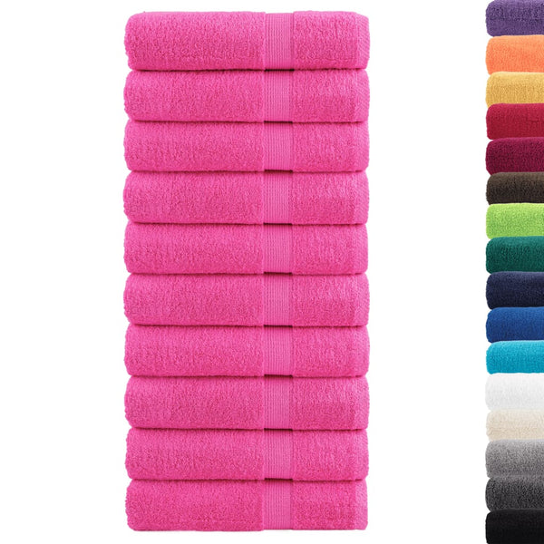 vidaXL Premium Bath Towels SOLUND 10 pcs. Pink 70x140 cm 600 gsm