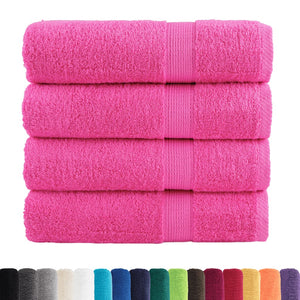 vidaXL Premium Bath Towels SOLUND 4 pcs. Pink 100x150 cm 600 gsm