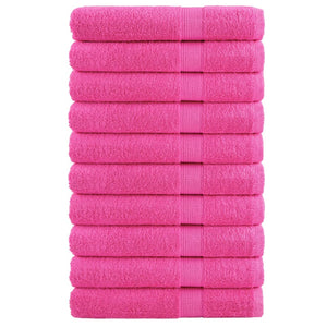 vidaXL Premium Sauna Towels SOLUND 10 pcs. Pink 80x200 cm 600 g/m²