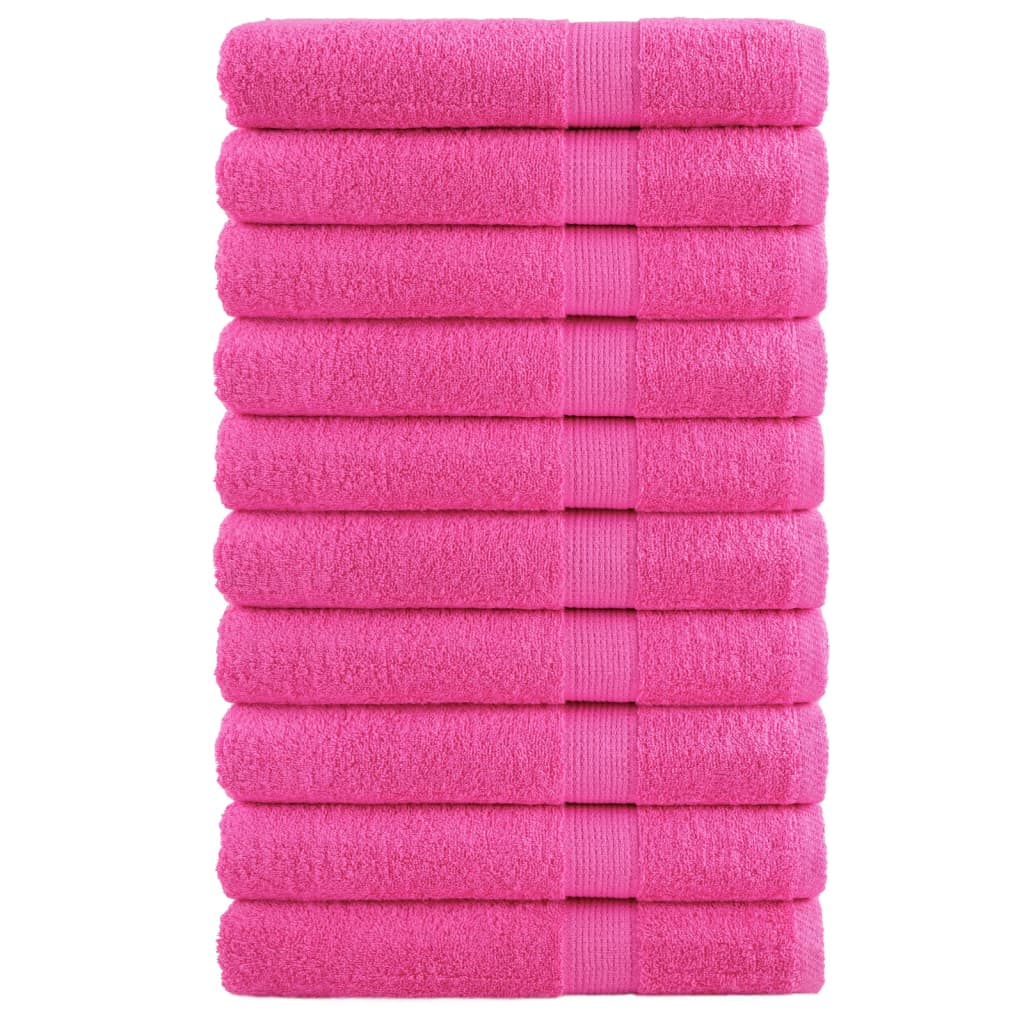 vidaXL Premium Sauna Towels SOLUND 10 pcs. Pink 80x200 cm 600 g/m²