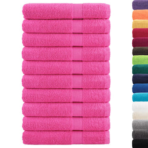 vidaXL Premium Sauna Towels SOLUND 10 pcs. Pink 80x200 cm 600 g/m²