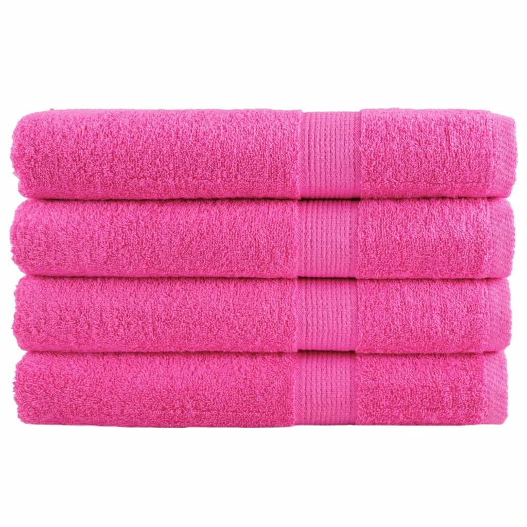 vidaXL Premium Towels SOLUND 4 pcs. Pink 100x200 cm 600 gsm