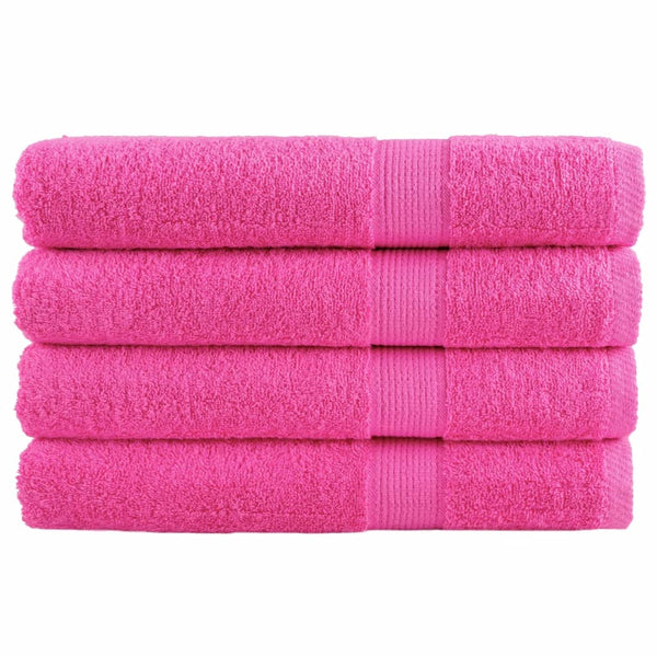 vidaXL Premium Towels SOLUND 4 pcs. Pink 100x200 cm 600 gsm