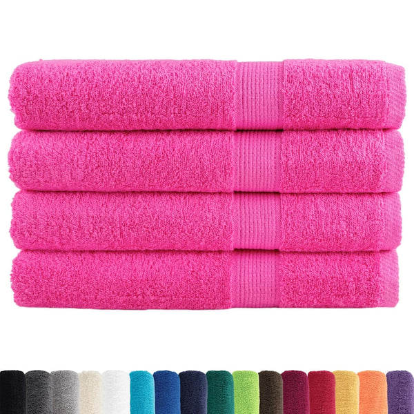 vidaXL Premium Towels SOLUND 4 pcs. Pink 100x200 cm 600 gsm