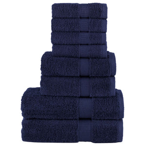 vidaXL 8-piece Premium Towel Set SOLUND Navy Blue 600 gsm