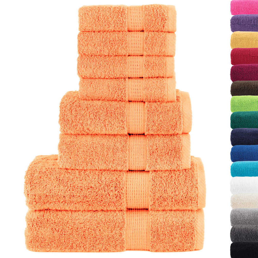 vidaXL 8-piece Premium Towel Set SOLUND Orange 600 gsm
