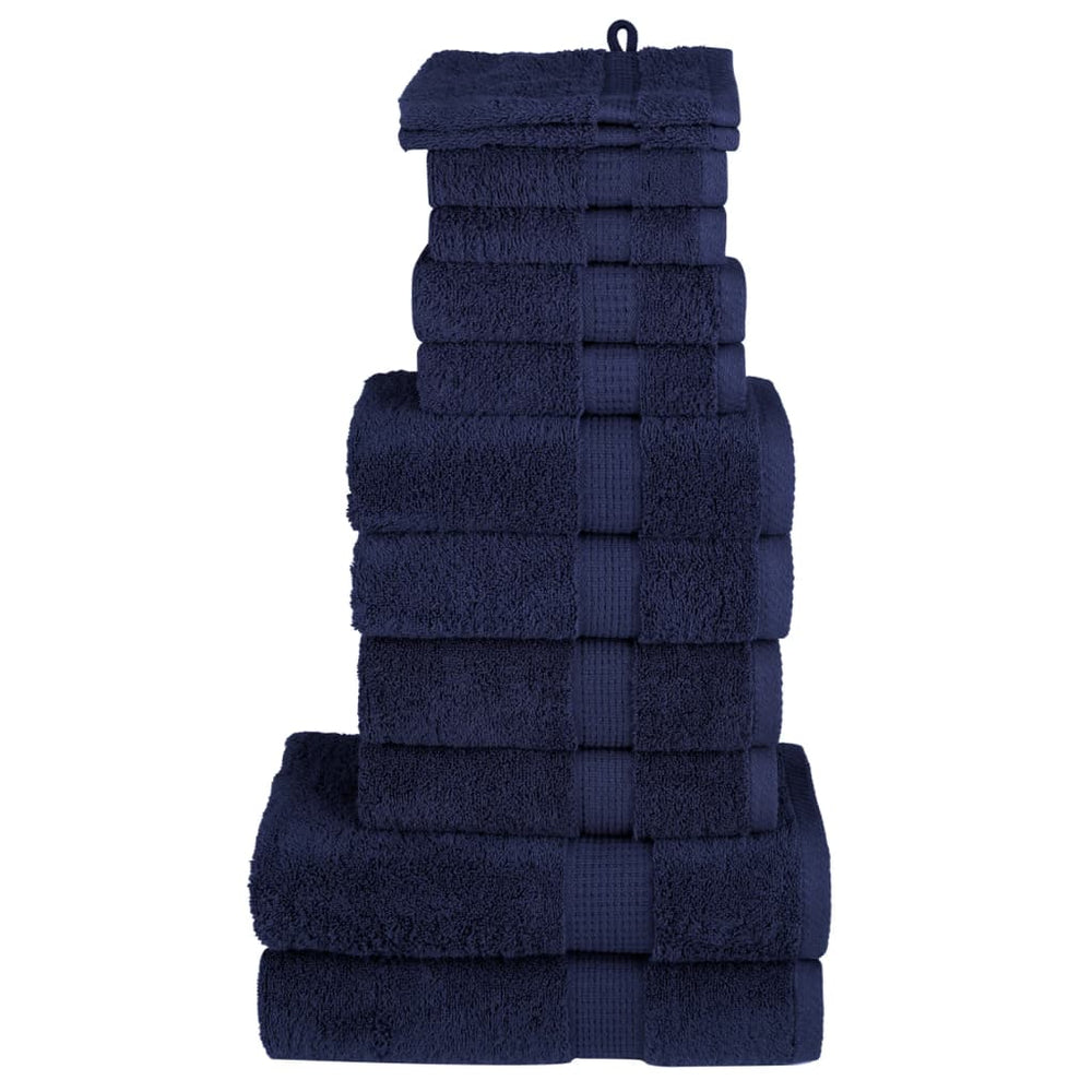 vidaXL 12-piece Premium Towel Set SOLUND Navy Blue 600 gsm