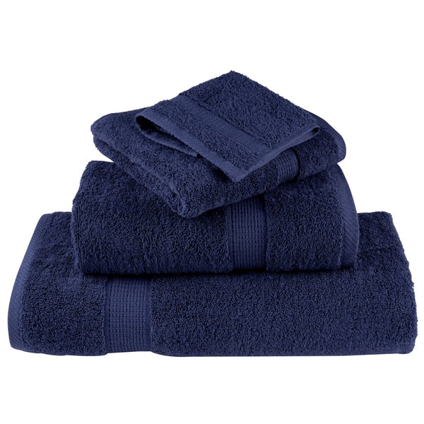 vidaXL 12-piece Premium Towel Set SOLUND Navy Blue 600 gsm