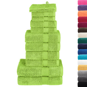 vidaXL 12-piece Premium Towel Set SOLUND Apple Green 600 gsm