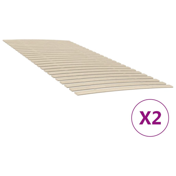 vidaXL Bed Slat Base Replacement with 48 Slats 2 pcs 100x200 cm