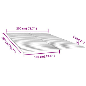 vidaXL Bed Slat Base Replacement with 48 Slats 2 pcs 100x200 cm