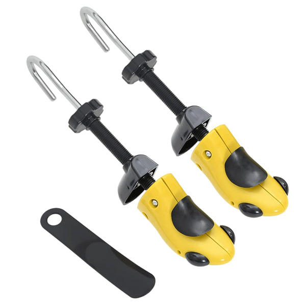 vidaXL Shoe Stretcher with Shoehorn Yellow EU 34-37 Plastic