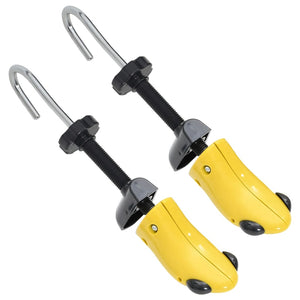 vidaXL Shoe Stretcher with Shoehorn Yellow EU 34-37 Plastic