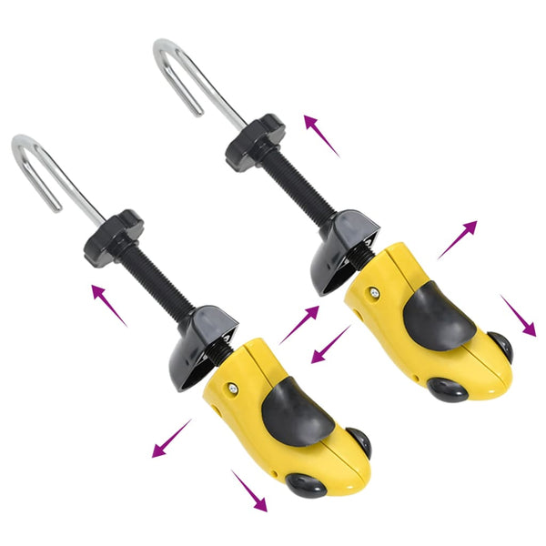 vidaXL Shoe Stretcher with Shoehorn Yellow EU 34-37 Plastic