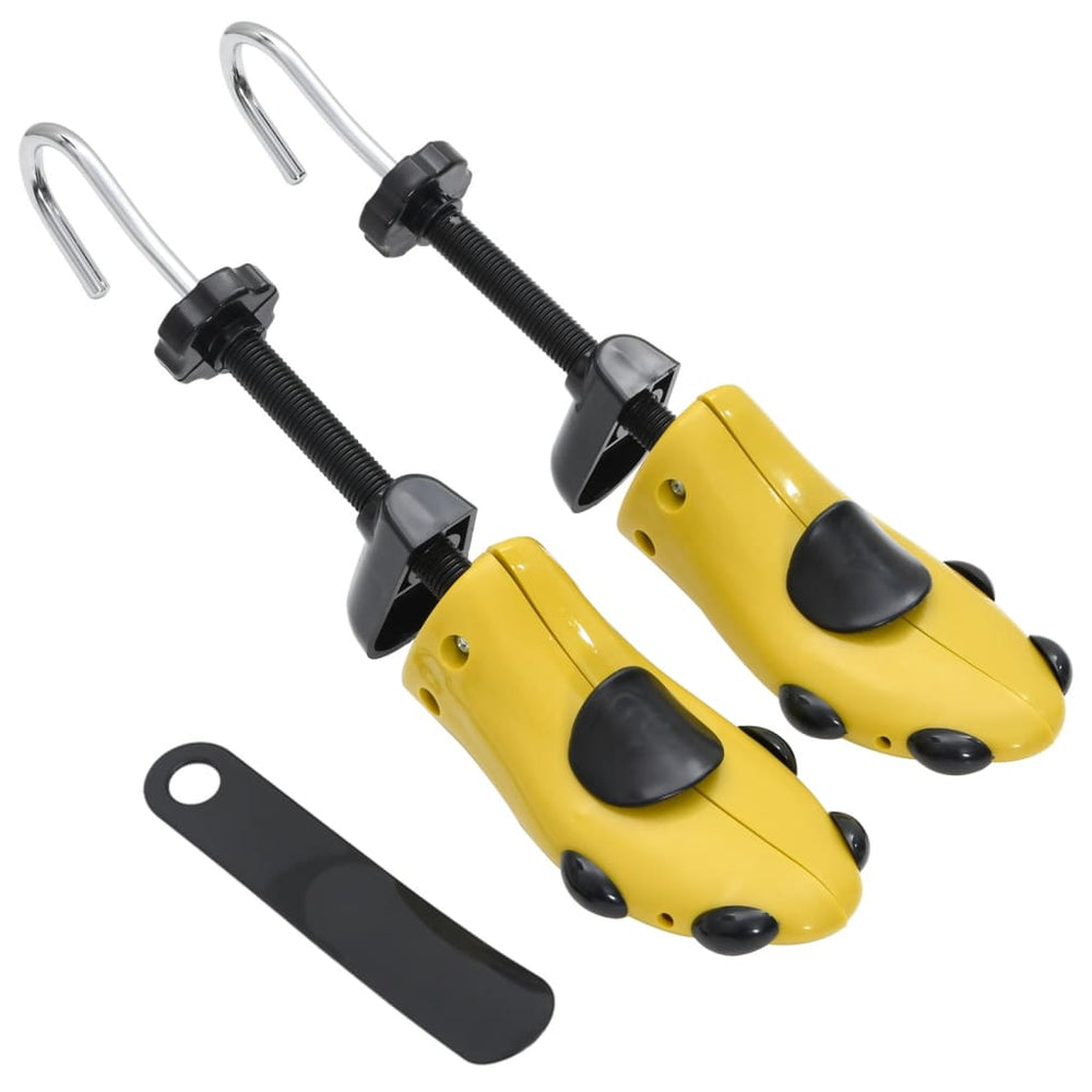 vidaXL Shoe Stretcher with Shoehorn Yellow EU 37-41 Plastic