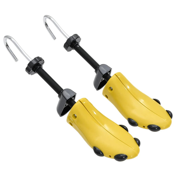 vidaXL Shoe Stretcher with Shoehorn Yellow EU 37-41 Plastic