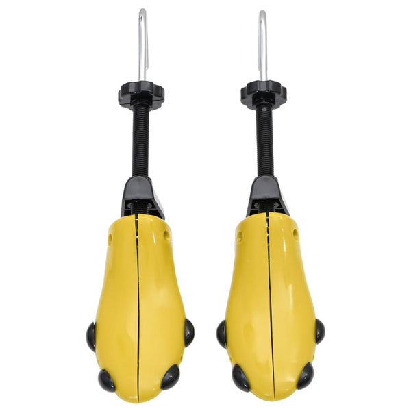 vidaXL Shoe Stretcher with Shoehorn Yellow EU 37-41 Plastic