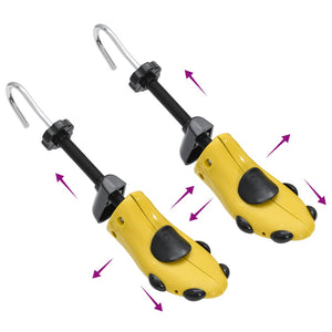 vidaXL Shoe Stretcher with Shoehorn Yellow EU 37-41 Plastic