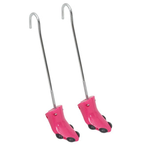 vidaXL Boot Shapers with Shoehorn Pink EU 34-40 Plastic