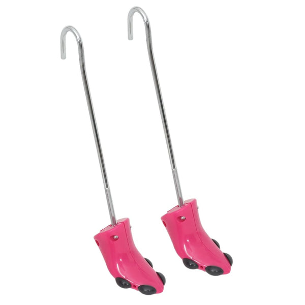 vidaXL Boot Shapers with Shoehorn Pink EU 34-40 Plastic