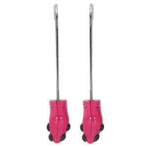 vidaXL Boot Shapers with Shoehorn Pink EU 34-40 Plastic