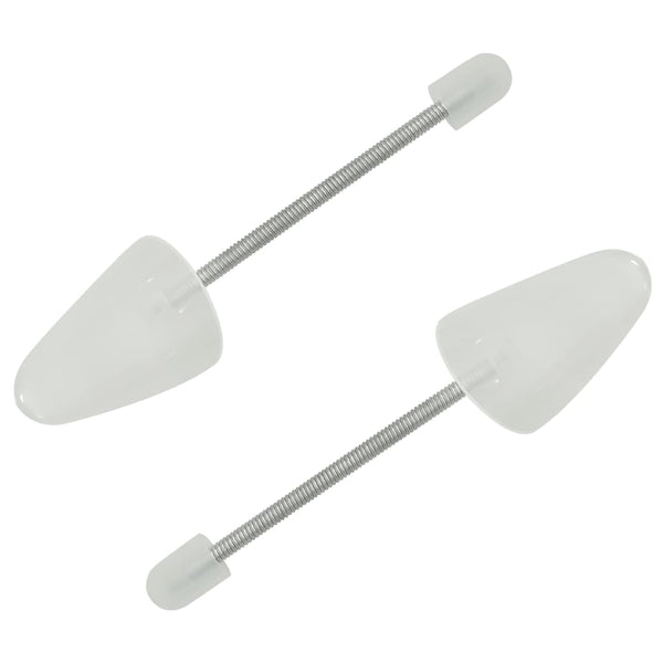 vidaXL Shoe Trees with Coil Spring 5 Pairs White EU 38-44 Plastic