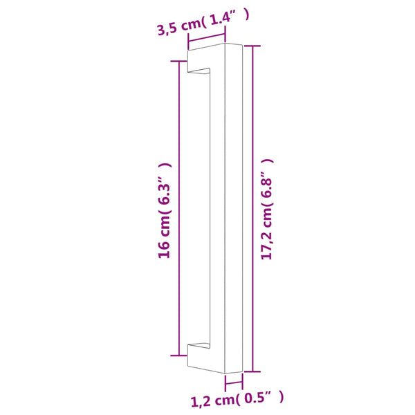 Möbelgriffe Edelstahl Silber 160mm, 20er Set