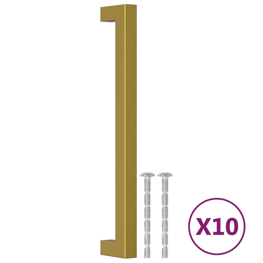 Goldene Möbelgriffe Edelstahl 192mm, 10er-Set