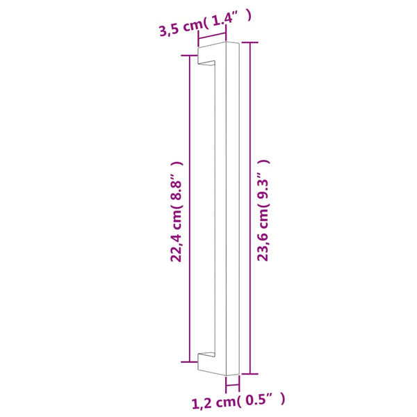 Goldene Möbelgriffe 224mm - 10er Set