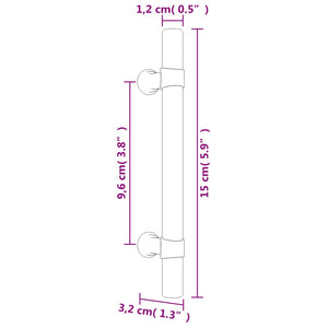 Möbelgriffe Edelstahl Silber 96mm - 20er Pack