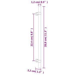 Möbelgriffe Edelstahl Silber 224mm - 20er Set