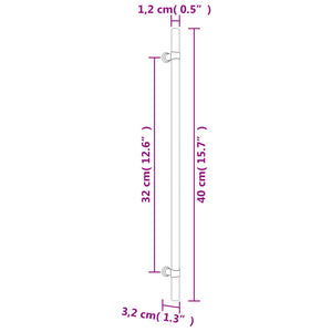 Möbelgriffe Edelstahl, 320mm, 20er Set
