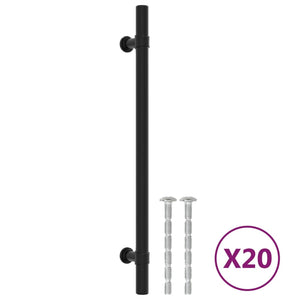 Möbelgriffe Schwarz Edelstahl 192mm, 20er-Set