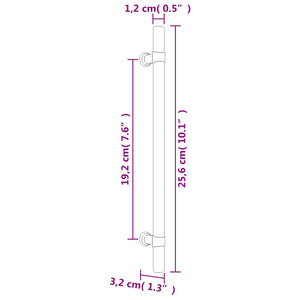 Möbelgriffe Schwarz Edelstahl 192mm, 20er-Set