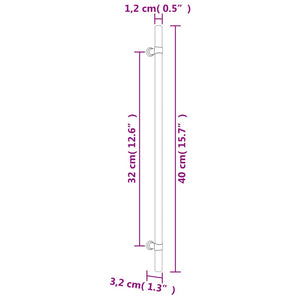 Möbelgriffe Bronze Edelstahl 320mm - 20er Set