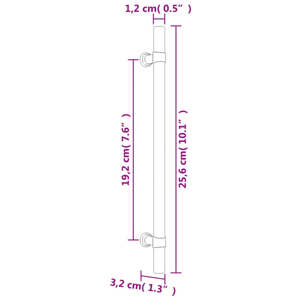 Möbelgriffe 192 mm Edelstahl - 10er Set