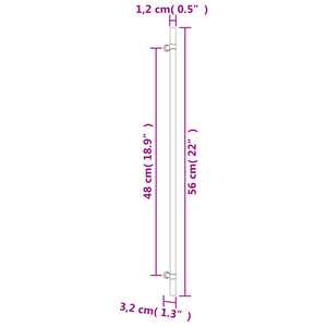 Möbelgriffe Schwarz Edelstahl 480mm, 10er-Set