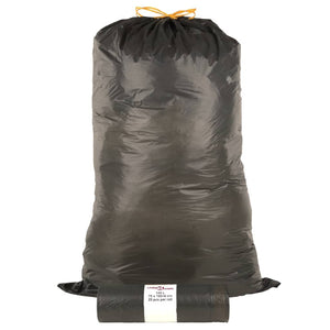 vidaXL Drawstring Bin Bags 250 pcs. Black 120 L