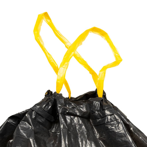vidaXL Drawstring Bin Bags 250 pcs. Black 120 L
