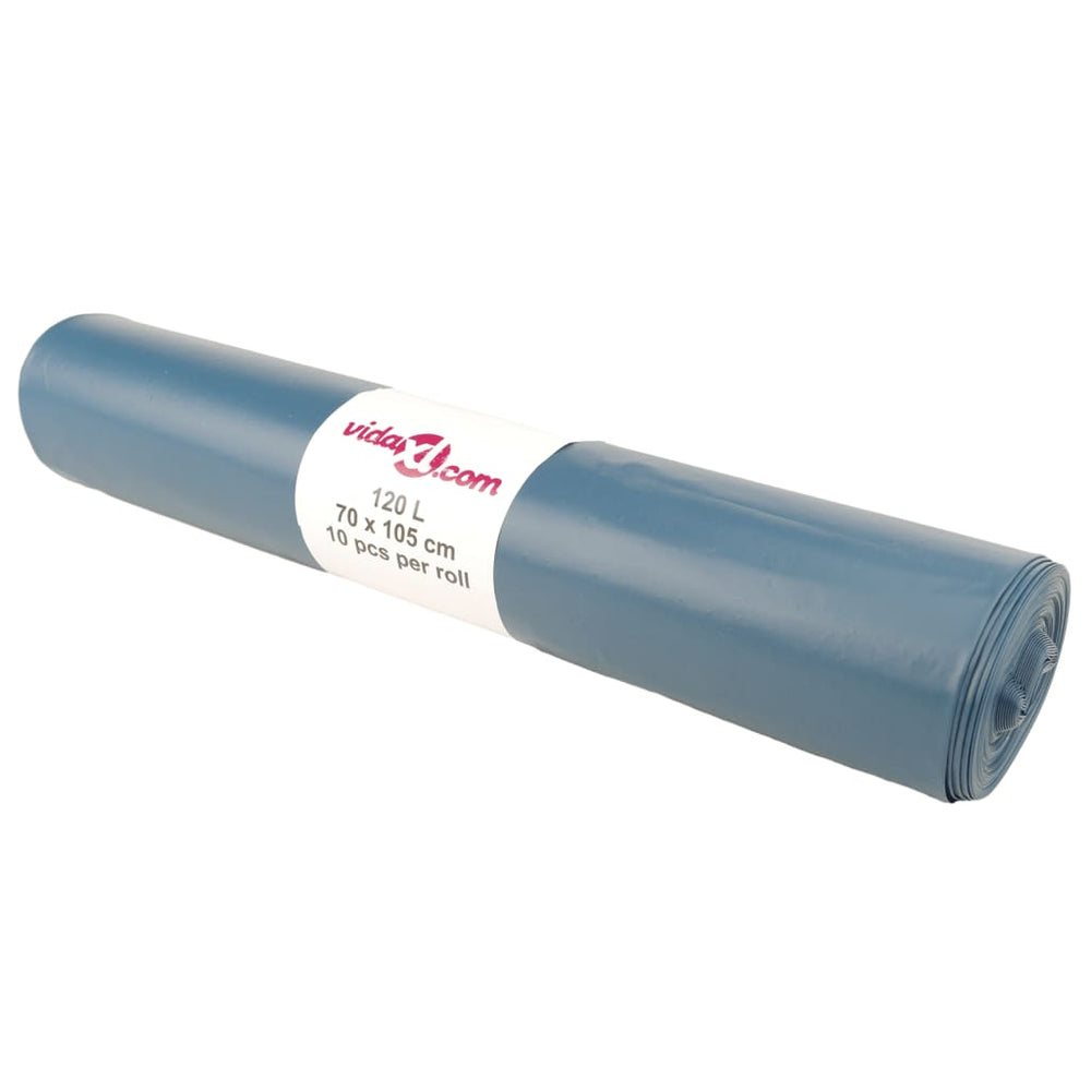 vidaXL Bin Bags 100 pcs. Blue 120 L
