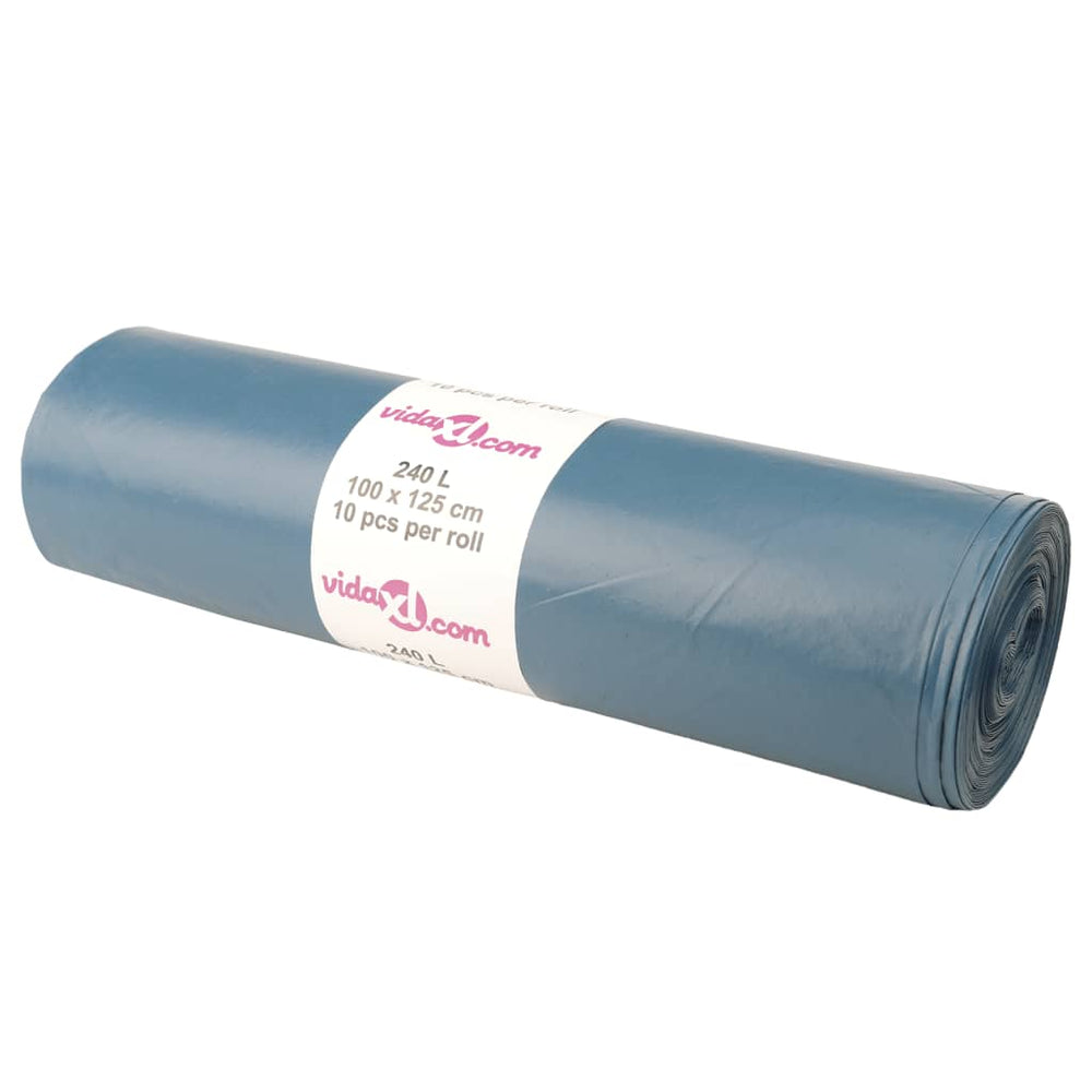 vidaXL Bin Liners 100 pcs. Blue 240 L