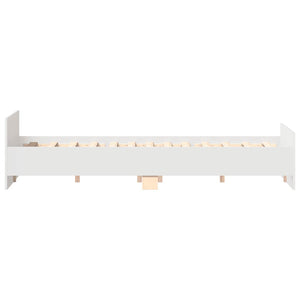 vidaXL Bed Frame with Headboard and Footboard White 200x200 cm
