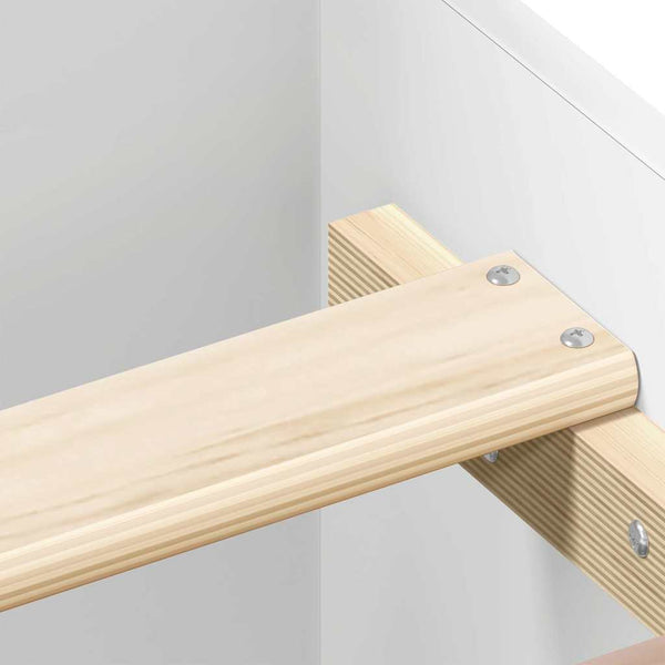 vidaXL Bed Frame with Headboard and Footboard White 200x200 cm