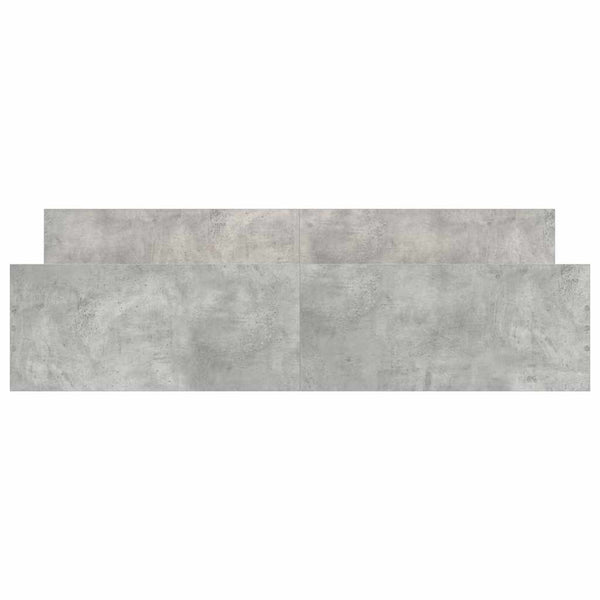 vidaXL Bed Frame with Headboard and Footboard Concrete Grey 200x200 cm