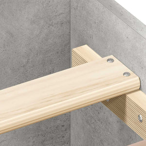 vidaXL Bed Frame with Headboard and Footboard Concrete Grey 200x200 cm